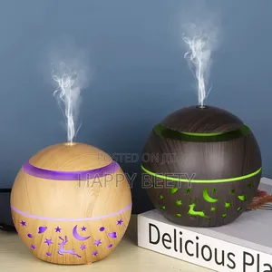 *New Design Wood Mushroom Humidifier Diffuser With Led Light* -