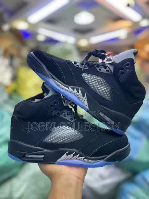 Air Jordan 5 Og Retro “Black Metallic “ Quality Leather Sneakers