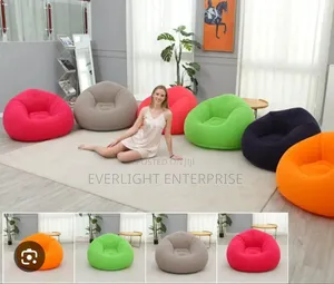(Bean Sofa) Inflatable Lazy Sofa Seat Plus Manual Pump