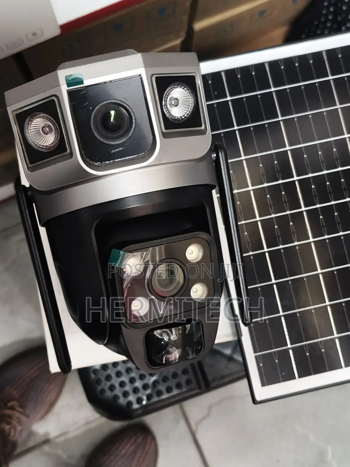Dual Lens Wifi Model Solar Powered Supports Cloud Storage and Sd Card