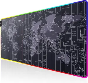 XXL Large Gaming Mousepad RGB World Map 800 by 300