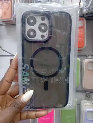 Frosted Phone Case for an iPhone, Featuring Magsafe Compatibility.