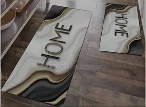 High Quality Heavy Grip Rubber Underside 2pcs Set 3d Kitchen Mat