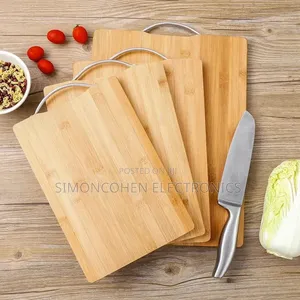 28cm Bamboo Cutting Board With 
Stainless Handle
