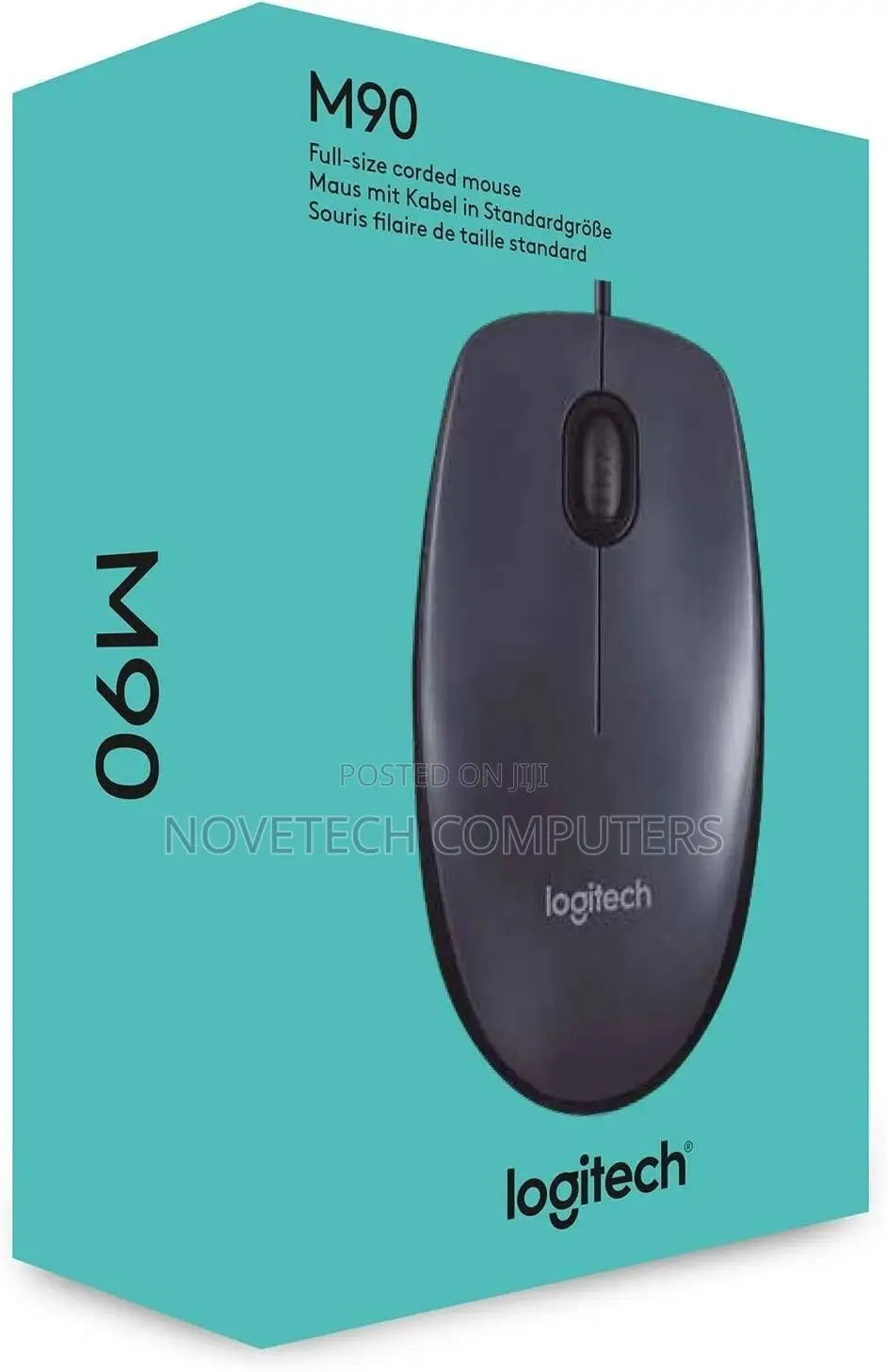 Logitech M90 Usb Wired Mouse 1000 Dpi Optical Tracking Pc/Mac - Black