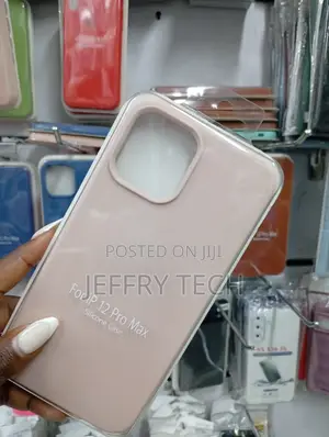 Pink Silicone Protective Back Cover the Apple iPhone 12 Pro Max.