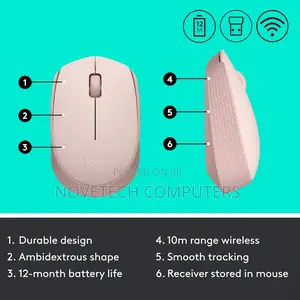 Logitech M171 Wireless Mouse - Rose - 910-006865