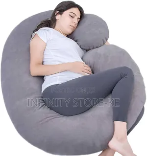 Grey C - Shaped Pregnancy Pillow