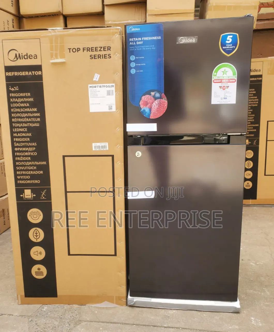 Midea 187 Litres Double Door Refrigerator