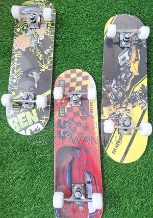 Skateboard With Rubber Wheels