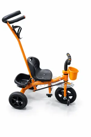 Kids Tricycle With Parent Push Handle Storage