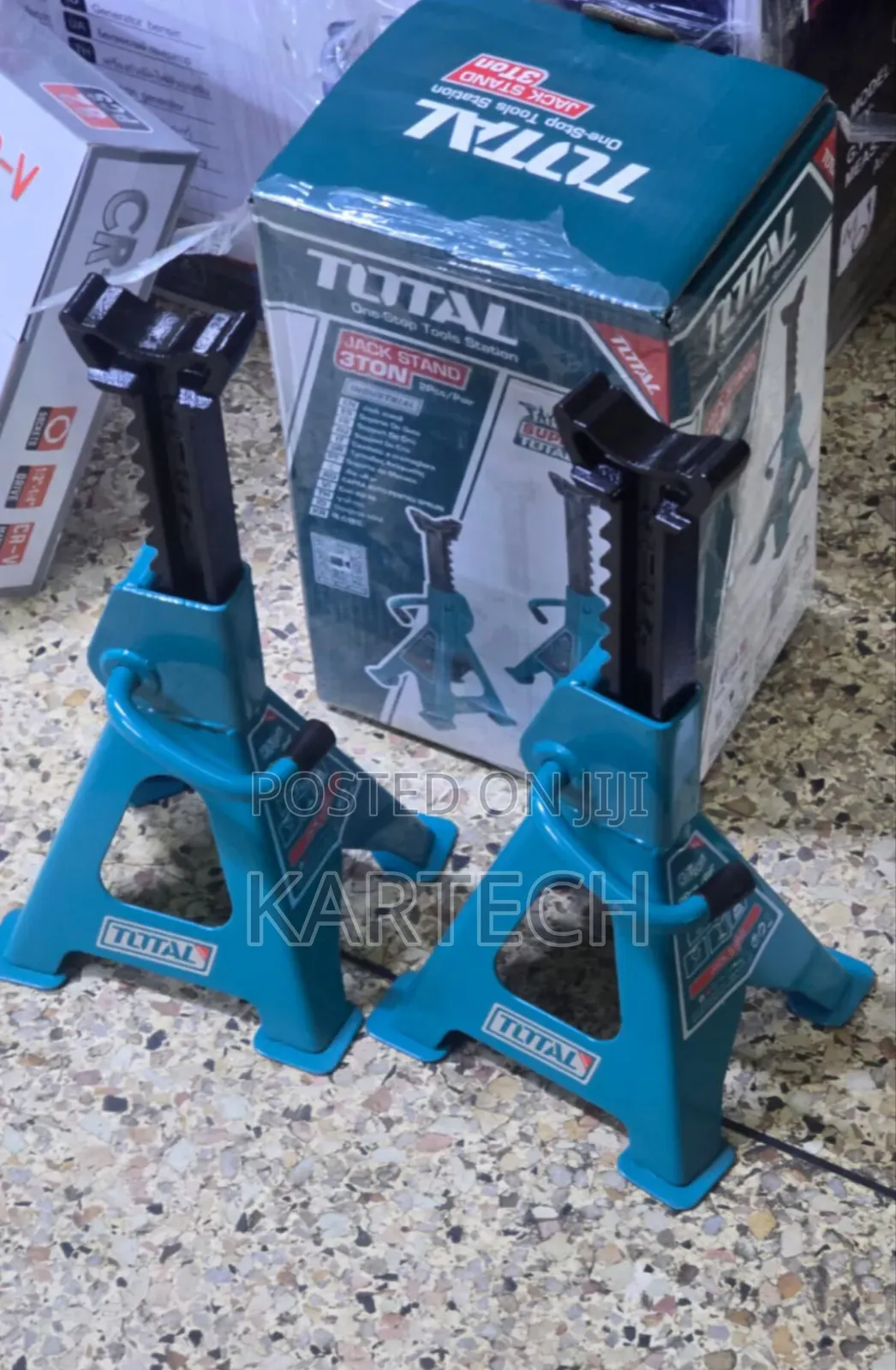Total Adjustable Car Support Stands 3t Capacity