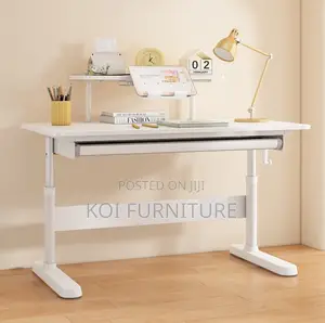 Office Desk : 1m Manual Office Height-Adjustable Study Desk