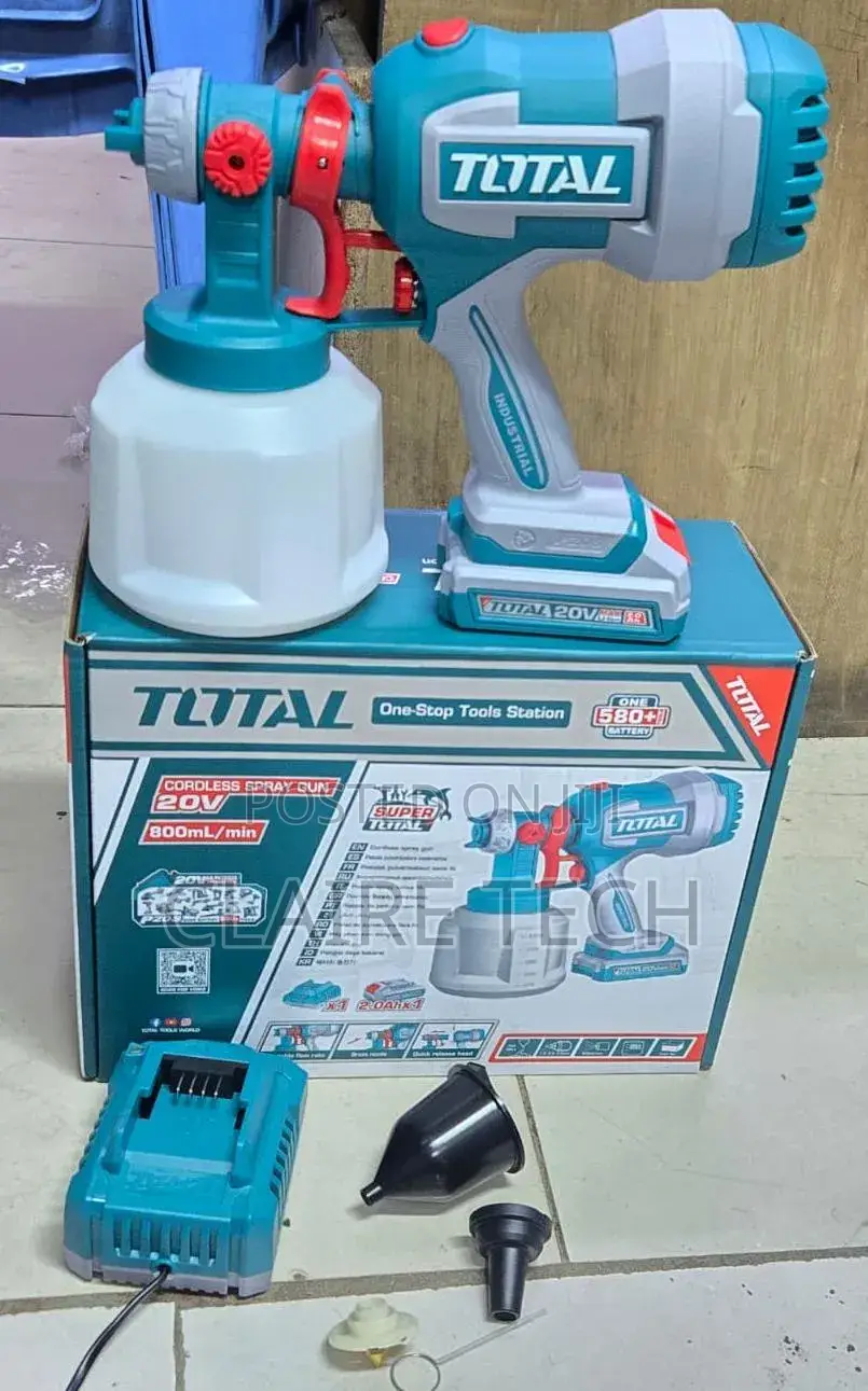 20v 1000ml Total Cordless Spraygun 
 1pc Battery 
1pcs Charger