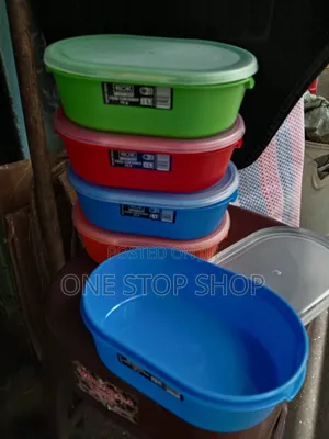 5pc Assorted Colors Plastic Reusable Food Containers With Lids