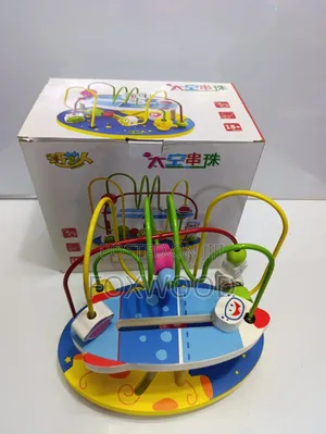 Wooden Bead Maze Roller Coaster Toy