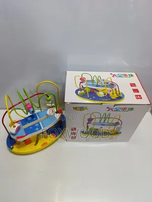 Wooden Bead Maze Roller Coaster Toy