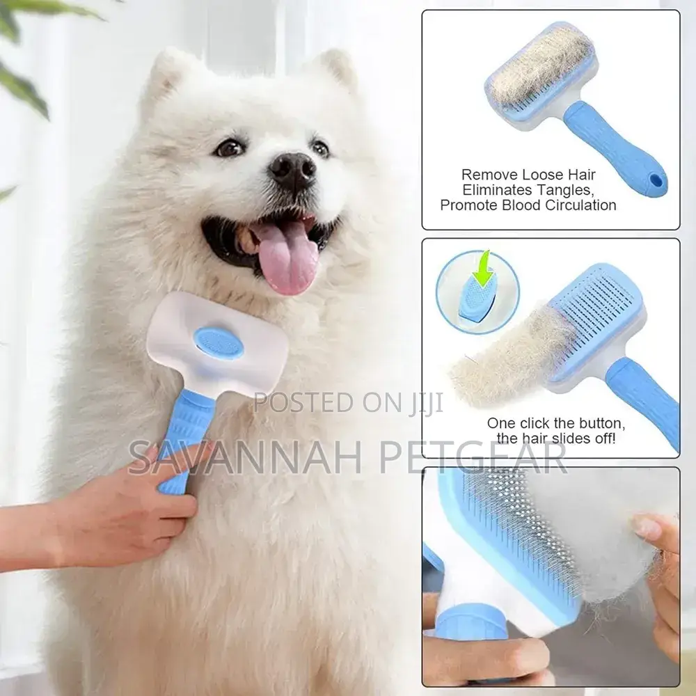 Self Cleaning Pet Slicker Brushes With Smooth Handle