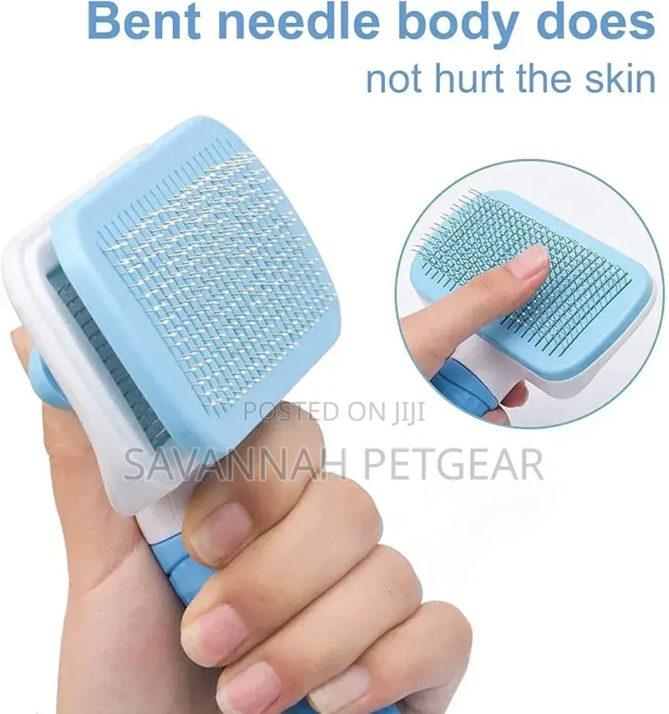 Self Cleaning Pet Slicker Brushes With Smooth Handle