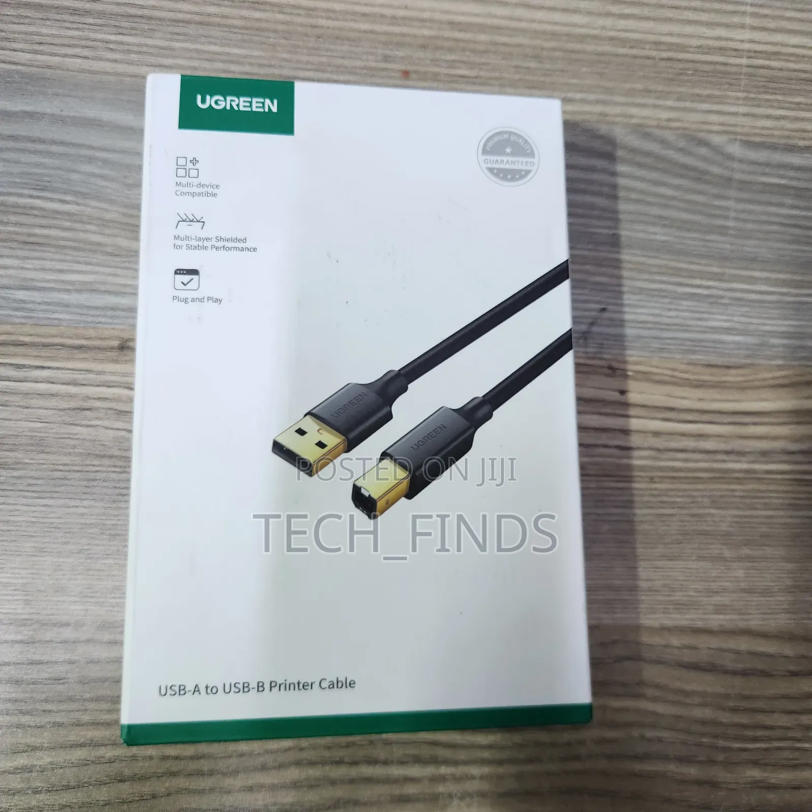 Ugreen Usb-a 2.0 Am to Bm Print Cable 3m (Black) - Us135
