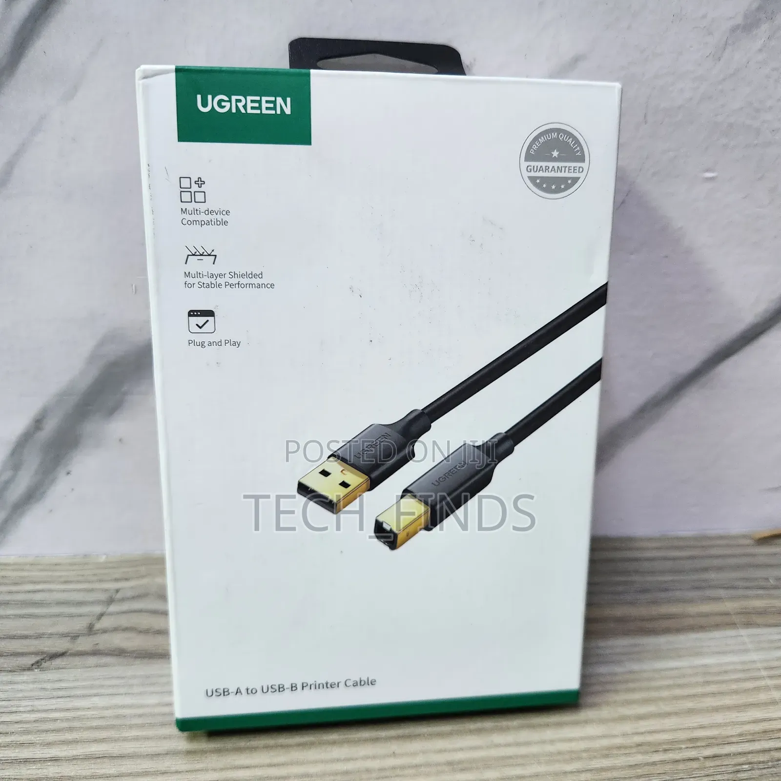Ugreen Usb-a 2.0 Am to Bm Print Cable 3m (Black) - Us135