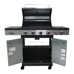 Alva 4 Burner Stainless Steel Gas Grill With Side Burner