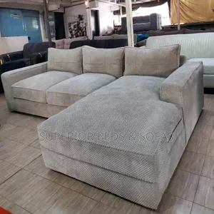 Elegant Fabric L-Shaped Sofa (5 Seater)