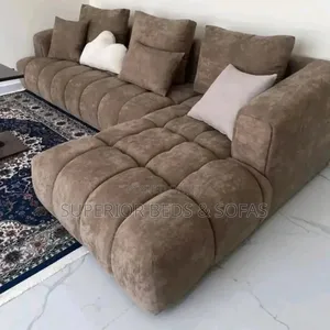 Tufted L-Shaped Sofa ( 6 Seater)