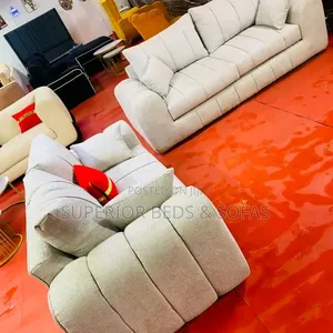 Modern Curved Cream Sofa(3 Seater)