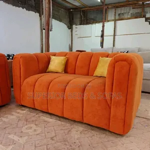 2 Seater Orange Modern Sofa.