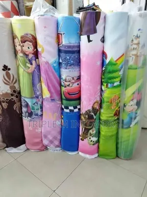 Happy World Cartoon Drapes