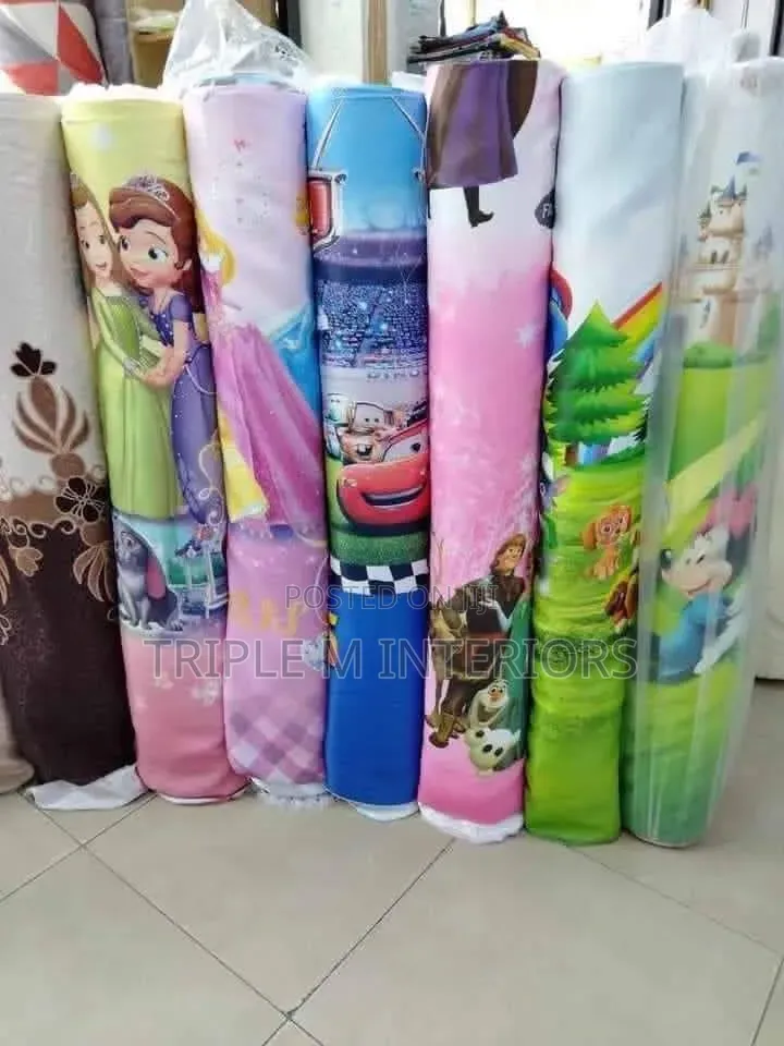 Happy World Cartoon Drapes
