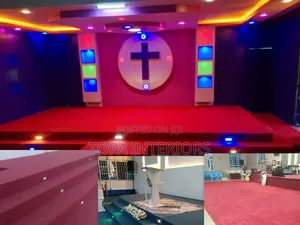 Luxurious Red Church Carpets Also Known as Wall to Wall Carpets