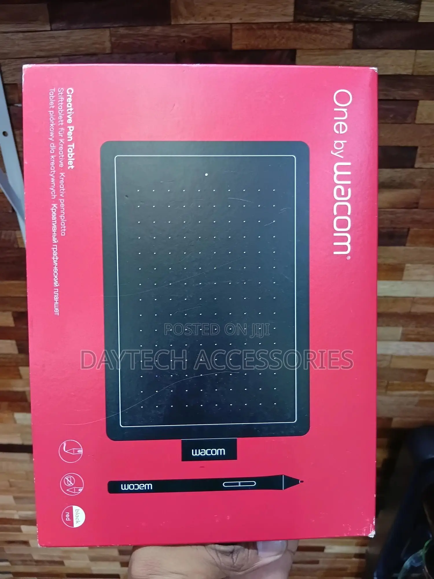 One by Wacom Digital Graphic Drawing Tablet Pad, Small - Black/Red