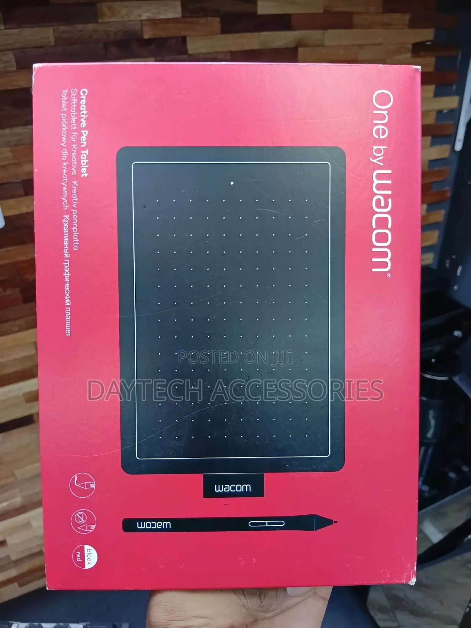 One by Wacom Digital Graphic Drawing Tablet Pad, Small - Black/Red