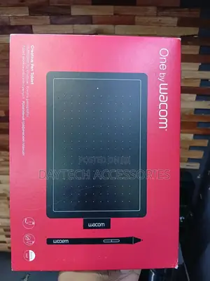 One by Wacom Digital Drawing Graphics Pen Tablet (Red Black)