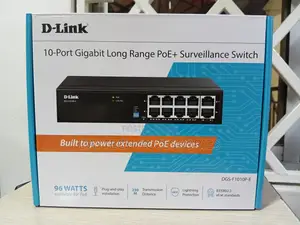 D-Link DGS-F1010p- 10-Port Gigabit Long Range Poe+ Surveillance Switch