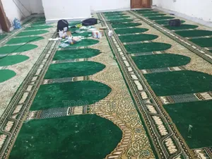 Wall to Wall Green Themed Mosque Carpets for Prayer Areas