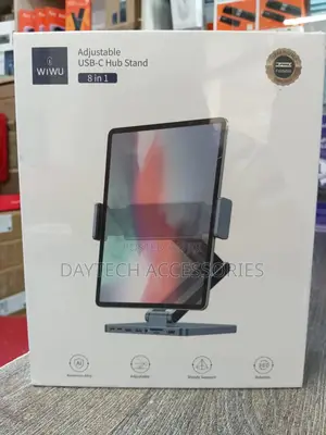 Wiwu Ah801 Adjustable 8-in-1 Usb-c Tablet Hub Stand.