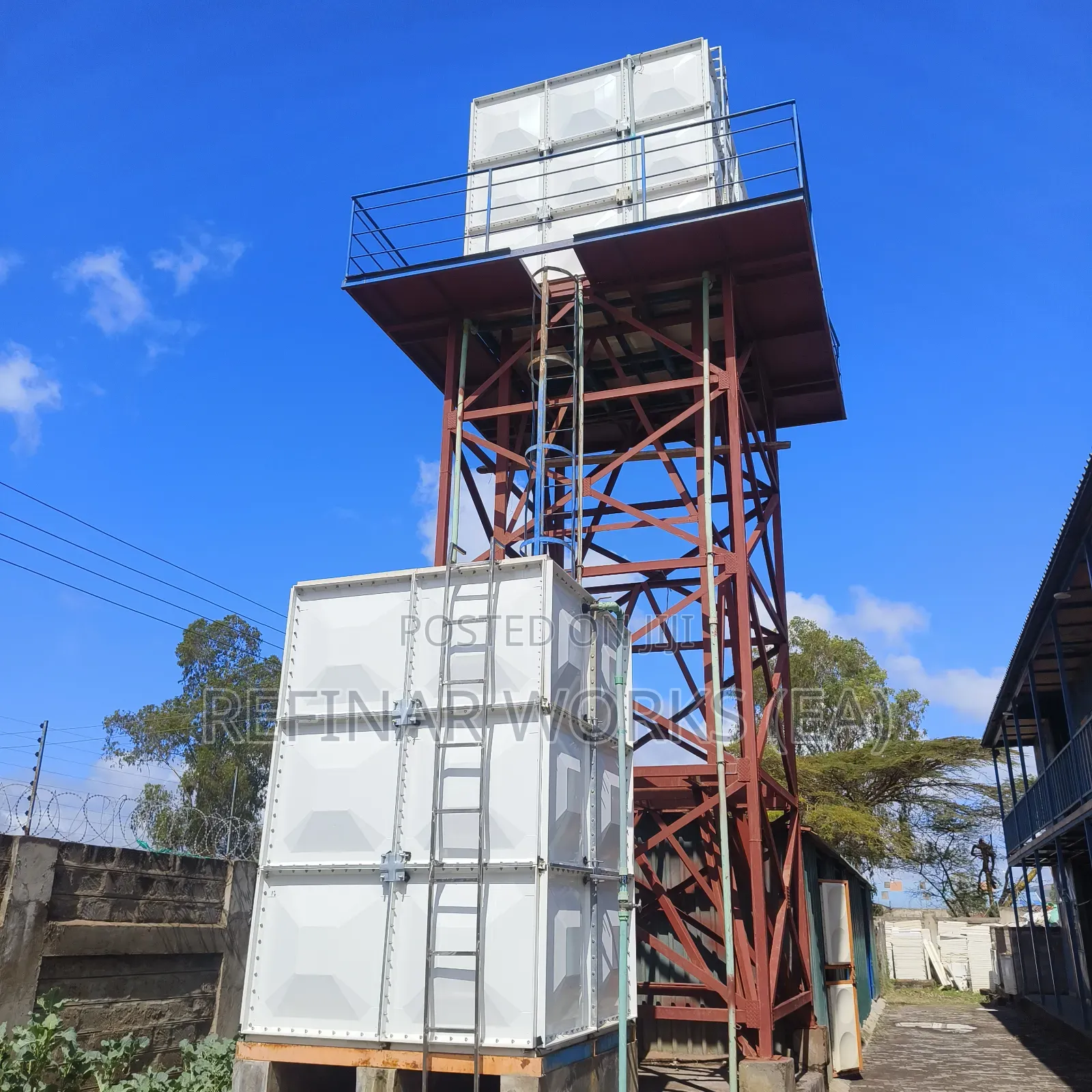 Elevated GRP Water Tank Solutions | Tanks + Steel Tower Systems