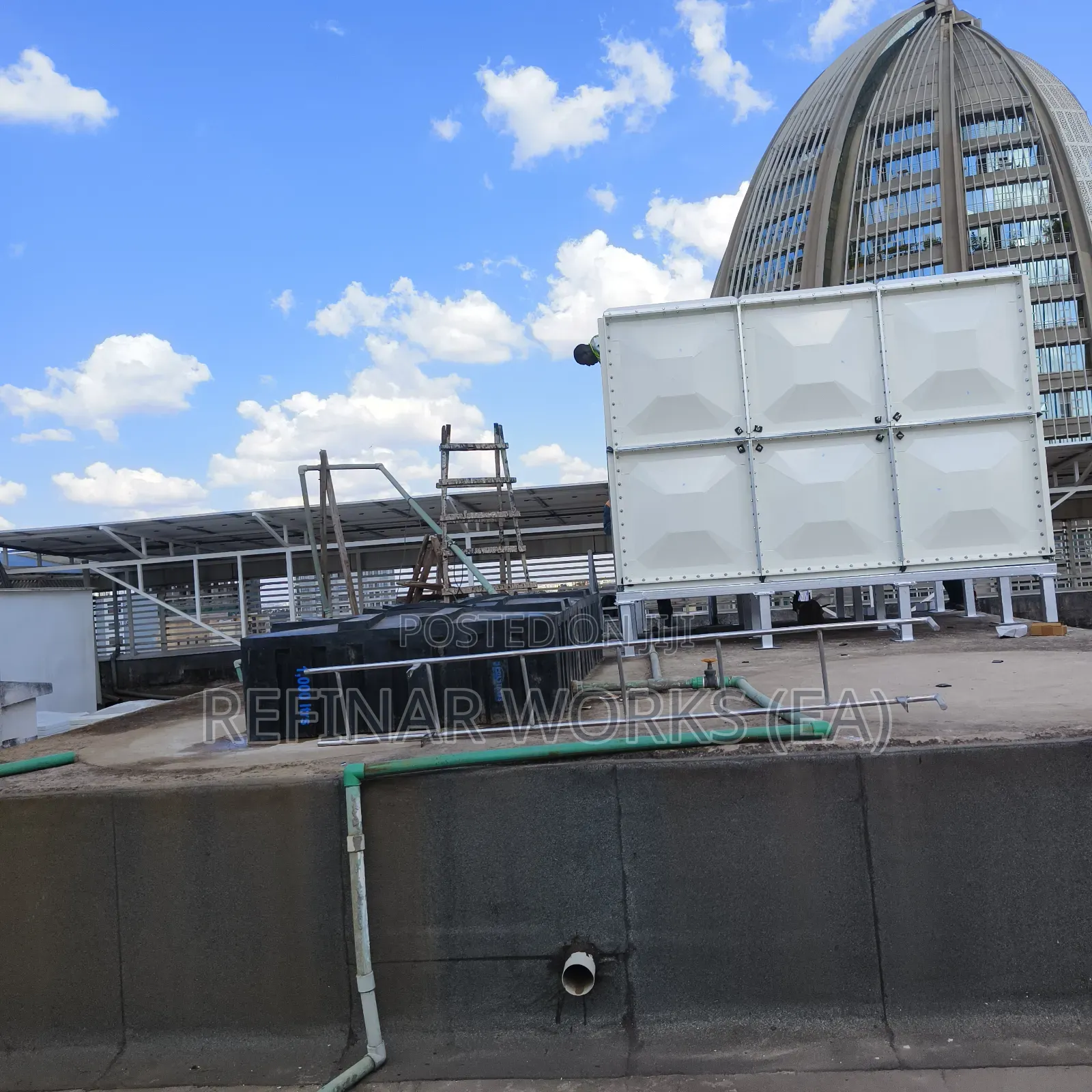 Elevated GRP Water Tank Solutions | Tanks + Steel Tower Systems