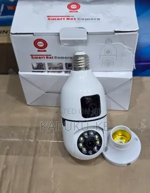Dual Lens PTZ Bulb Camera 360° 1080p | Smart Wi-Fi Security Camera