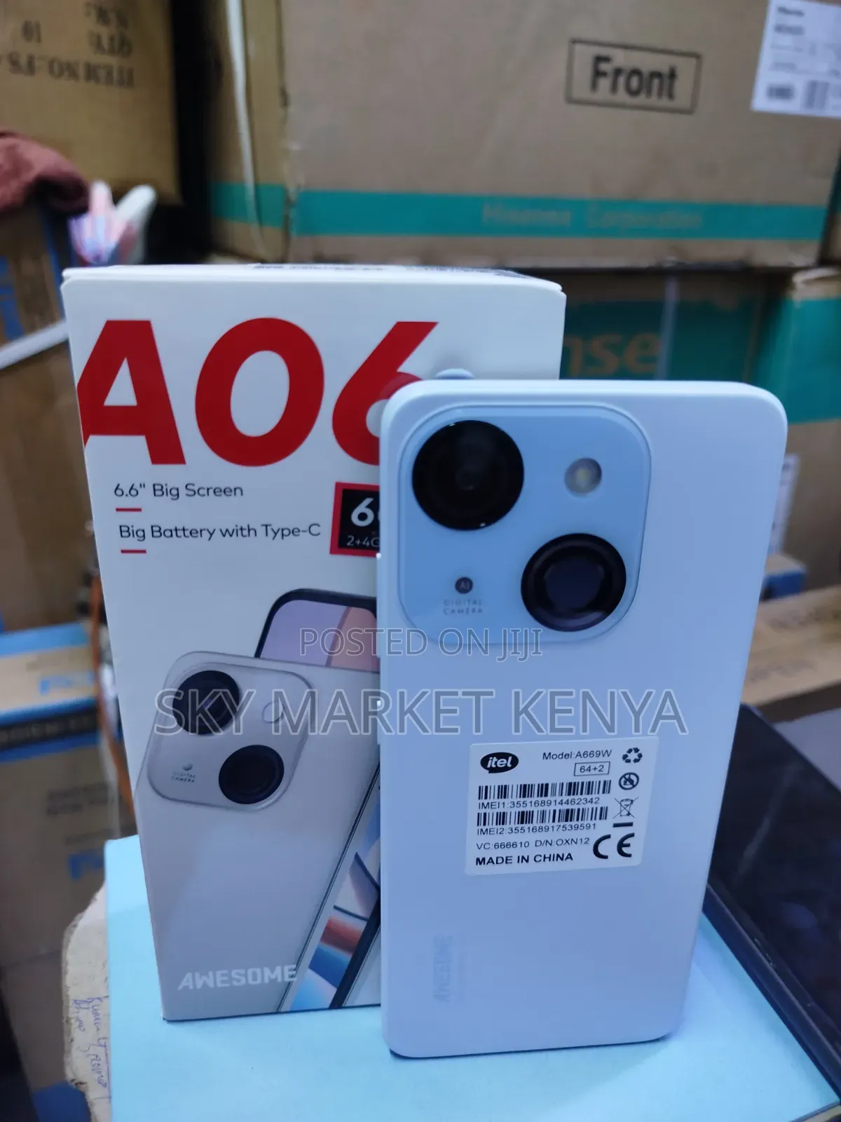 New Itel A06 64 GB Blue