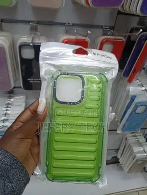 Green Silicone Phone Case Designed for the Apple iPhone 15 Pro Max