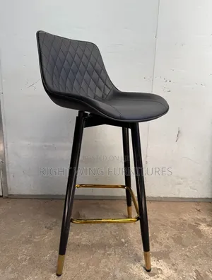 Rotation Barstools With Gold Stands
