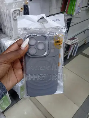 Grey Silicone Phone Case Designed for an iPhone 17 Pro