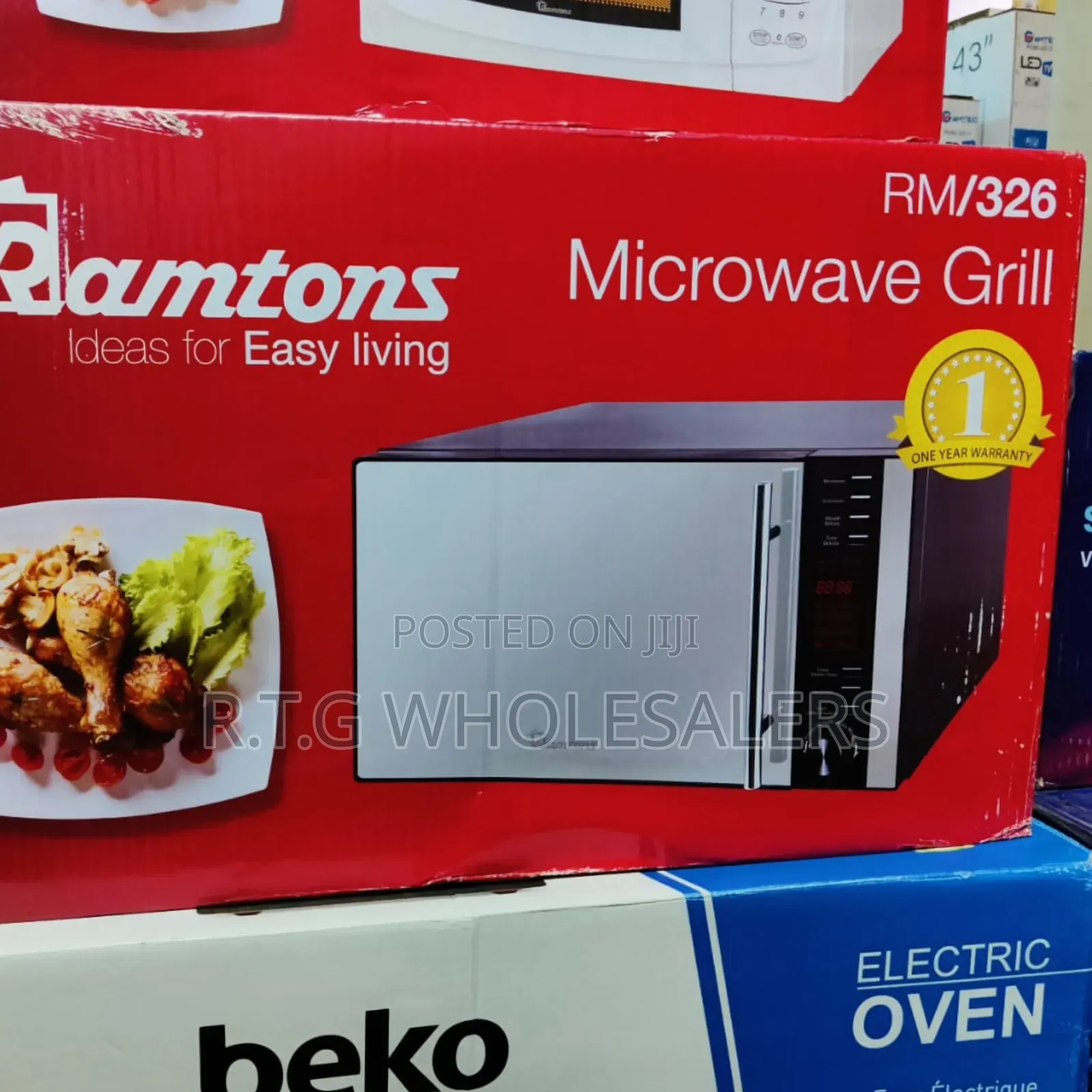 Ramtons 25l Microwave With Grill Rm-326 (Silver)