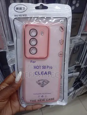 Clear Protective Phone Case for Infinix Hot 50 Pro.