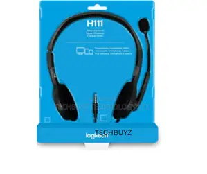 Logitech H111 Stereo Headset - Black (3.5mm Jack) - 981-000593