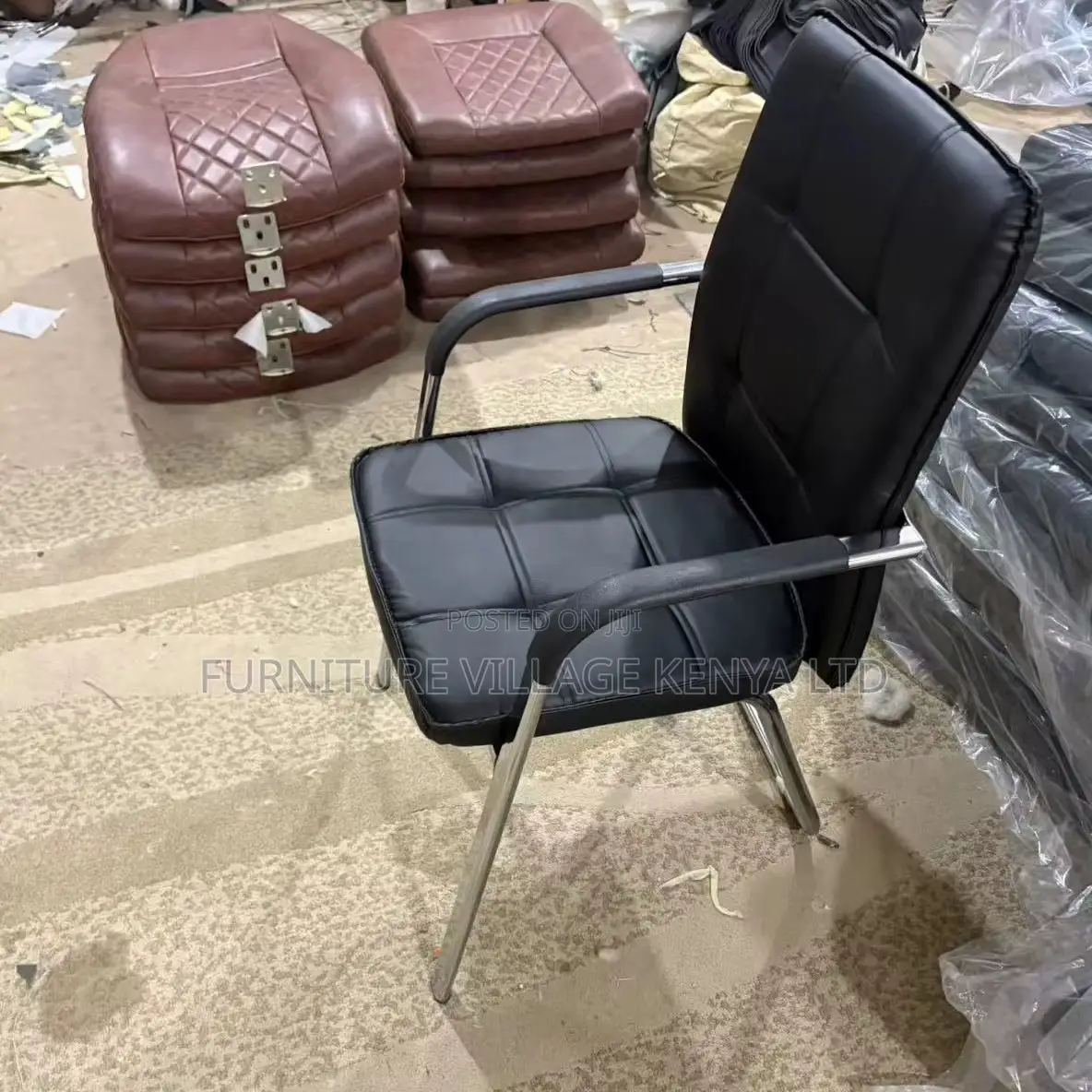 Leather Office Arm Visitor Chair